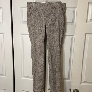 Christopher & Banks Taupe Patterned Women's Pants